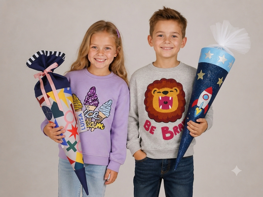 Geschenk Ideen zum Schulanfang. Was kommt in die Schultüte, besondere Geschenke mit Lion und Eiscreme