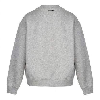 ADULT SWEATSHIRT DACHSUND grey melange
