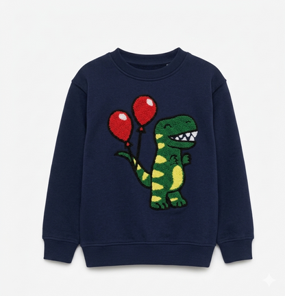 KIDS SWEATSHIRT DINOSAUR Royal Blue