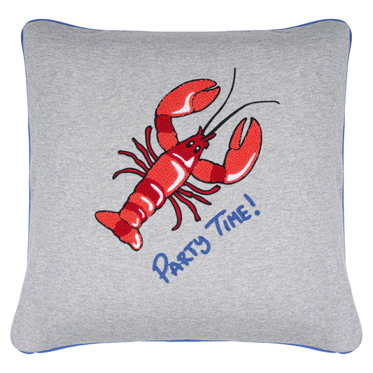 CHIO MI Designer Kissen mit Lobster Stickerei – Hochwertiges Wohnaccessoire für das Kinderzimmer – Premium Pillow with Lobster Embroidery – Oreiller haut de gamme avec broderie Homard.