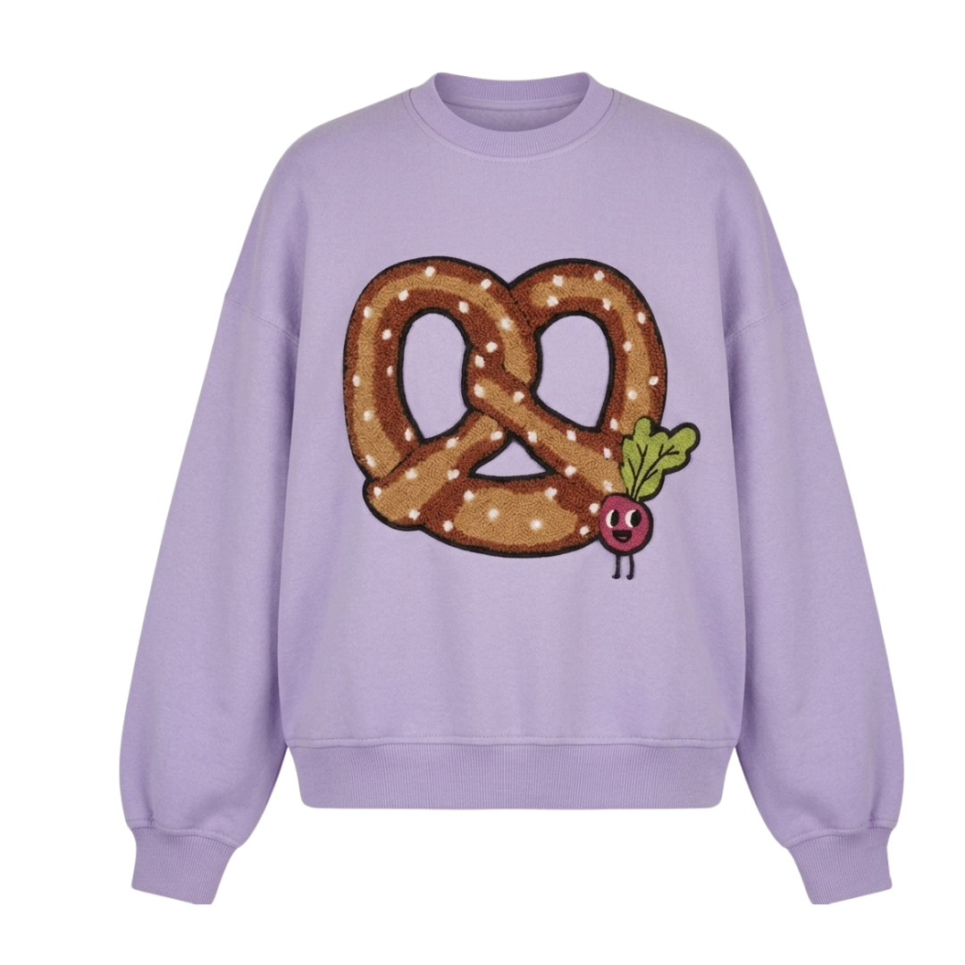 Kids SWEATSHIRT PRETZEL Lavendel
