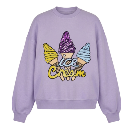 ADULT SWEATSHIRT ICECREAM Lavender