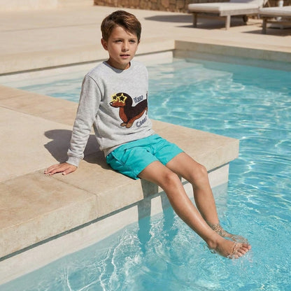 KIDS SWEATSHIRT DACHSUND grey melange