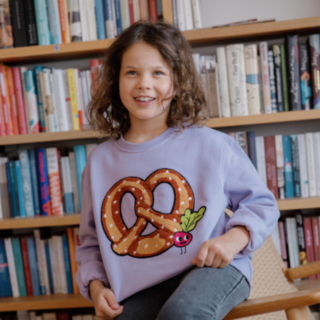 Kids SWEATSHIRT PRETZEL Lavendel