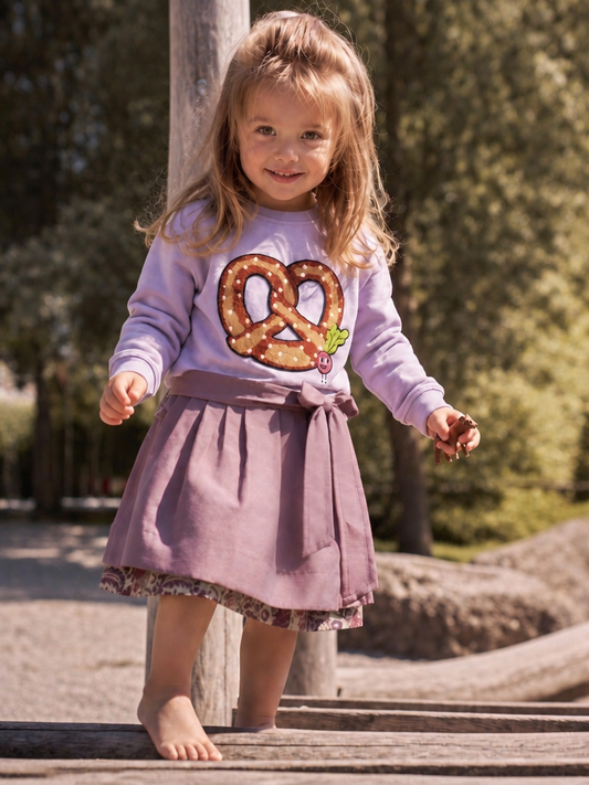 Kids SWEATSHIRT PRETZEL Lavendel