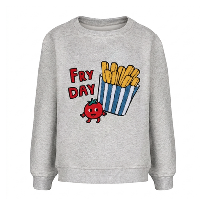 KIDS SWEATSHIRT FRITTE Grau meliert