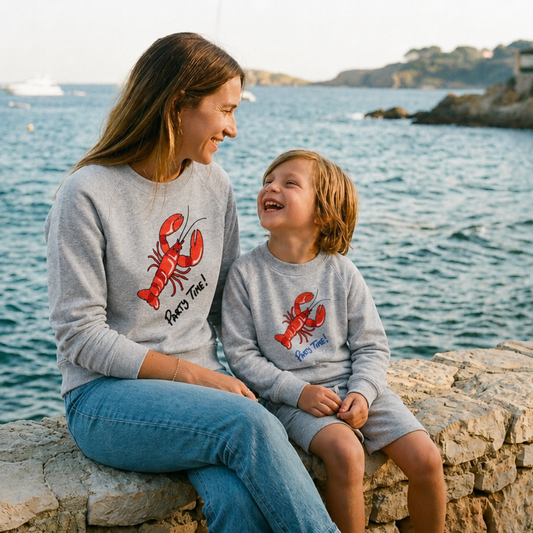 SWEATSHIRT ADULT LOBSTER Grau meliert