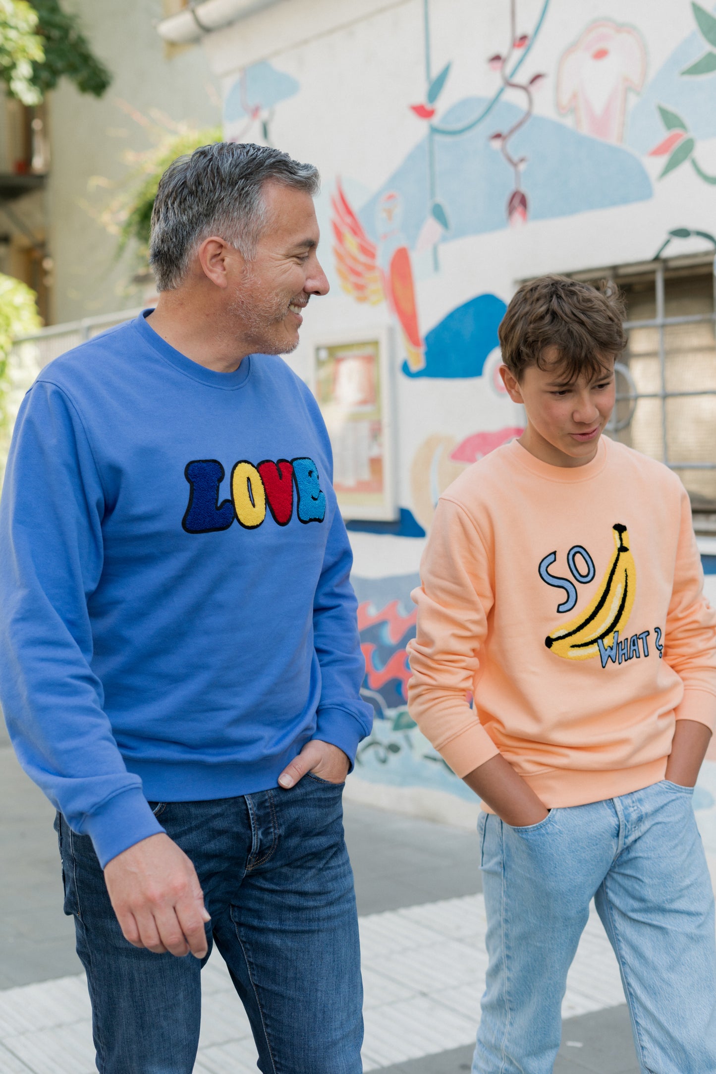 KIDS SWEATSHIRT BANANA Bright Coral