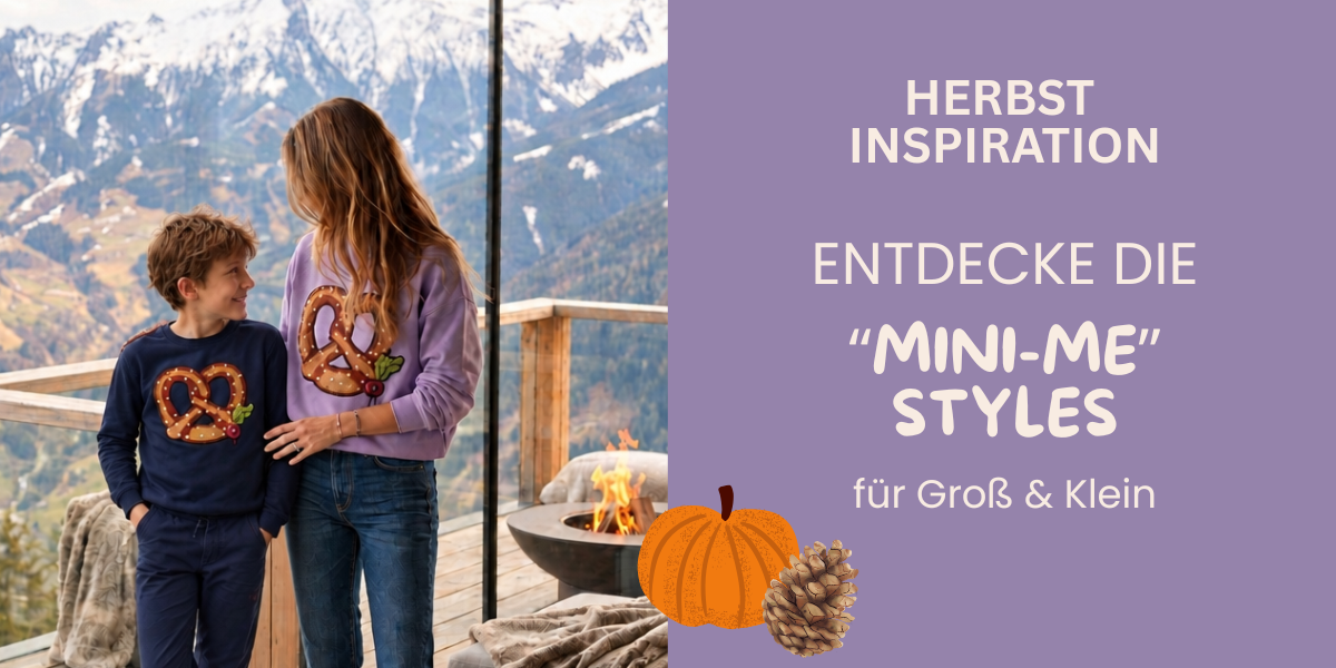 Bergoutfit mit Brezelseatshirt für kinder und erwachsene im MiniMe Style