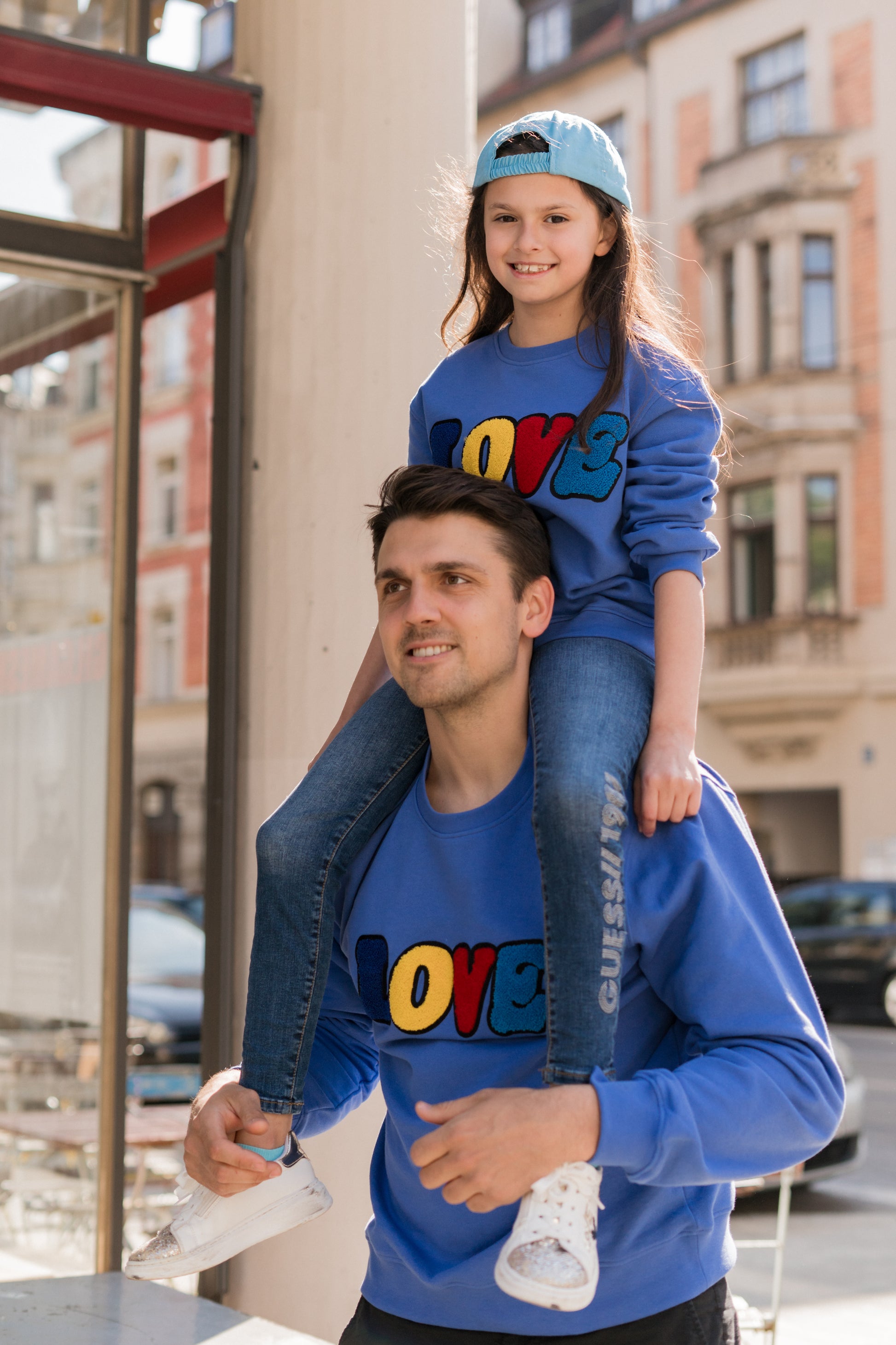 Premium_CHIO MI LOVE_Sweatshirt_Family Partner Look -_Organic_Cotton_Royal_Blue