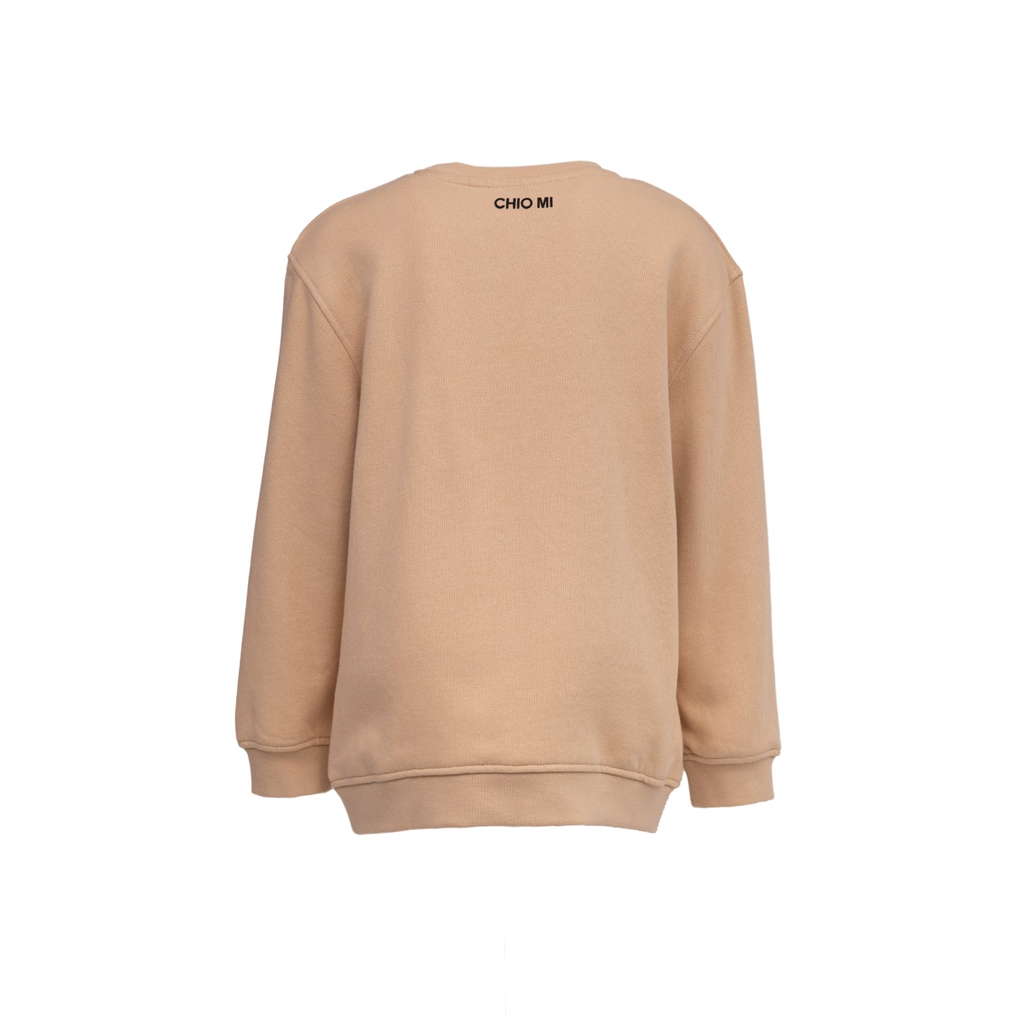 Rückansicht CHIO MI Corgi Kids Sweater: Bequeme Passform aus 100% Bio-Baumwolle – Weich und langlebig – Comfortable fit organic cotton dog motif clothes – Coupe confortable en coton bio pour petits amis des chiens.