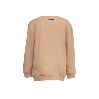 Rückansicht CHIO MI Corgi Kids Sweater: Bequeme Passform aus 100% Bio-Baumwolle – Weich und langlebig – Comfortable fit organic cotton dog motif clothes – Coupe confortable en coton bio pour petits amis des chiens.