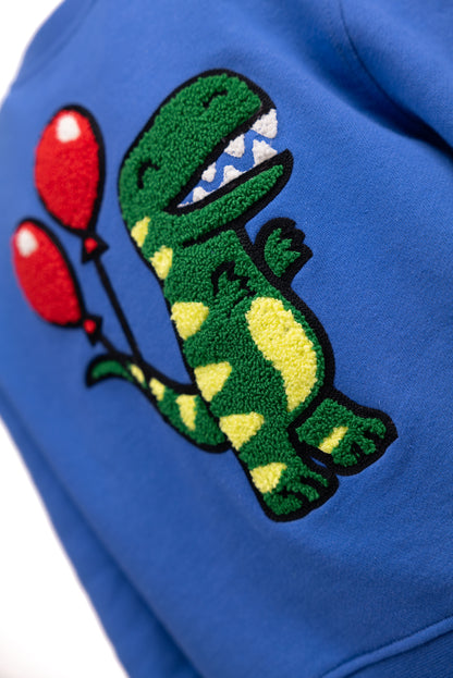 KIDS SWEATSHIRT DINOSAUR Royal Blue