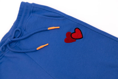 KIDS SWEATPANTS HEART Royal Blue