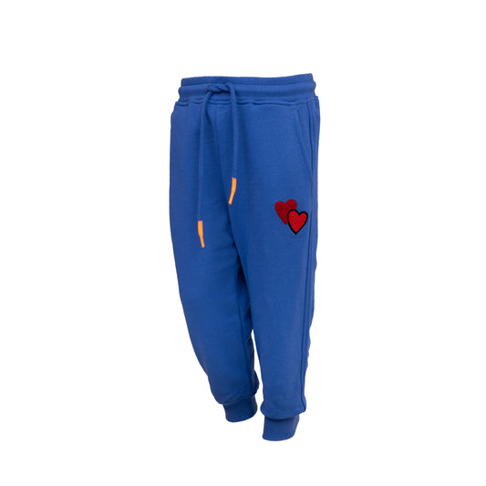 KIDS SWEATPANTS HEART Royal Blue