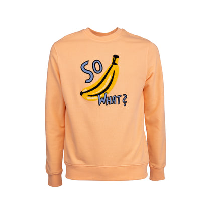 SWEATSHIRT ADULTS Unisex BANANA Bright Coral