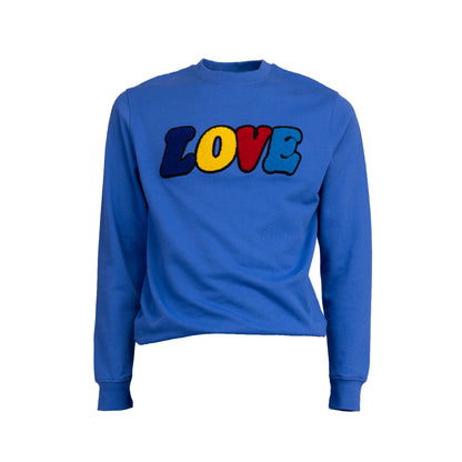 CHIO MI Premium Adult LOVE Sweatshirt Royal Blue - Organic Cotton